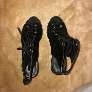 Black Open-toed Heels